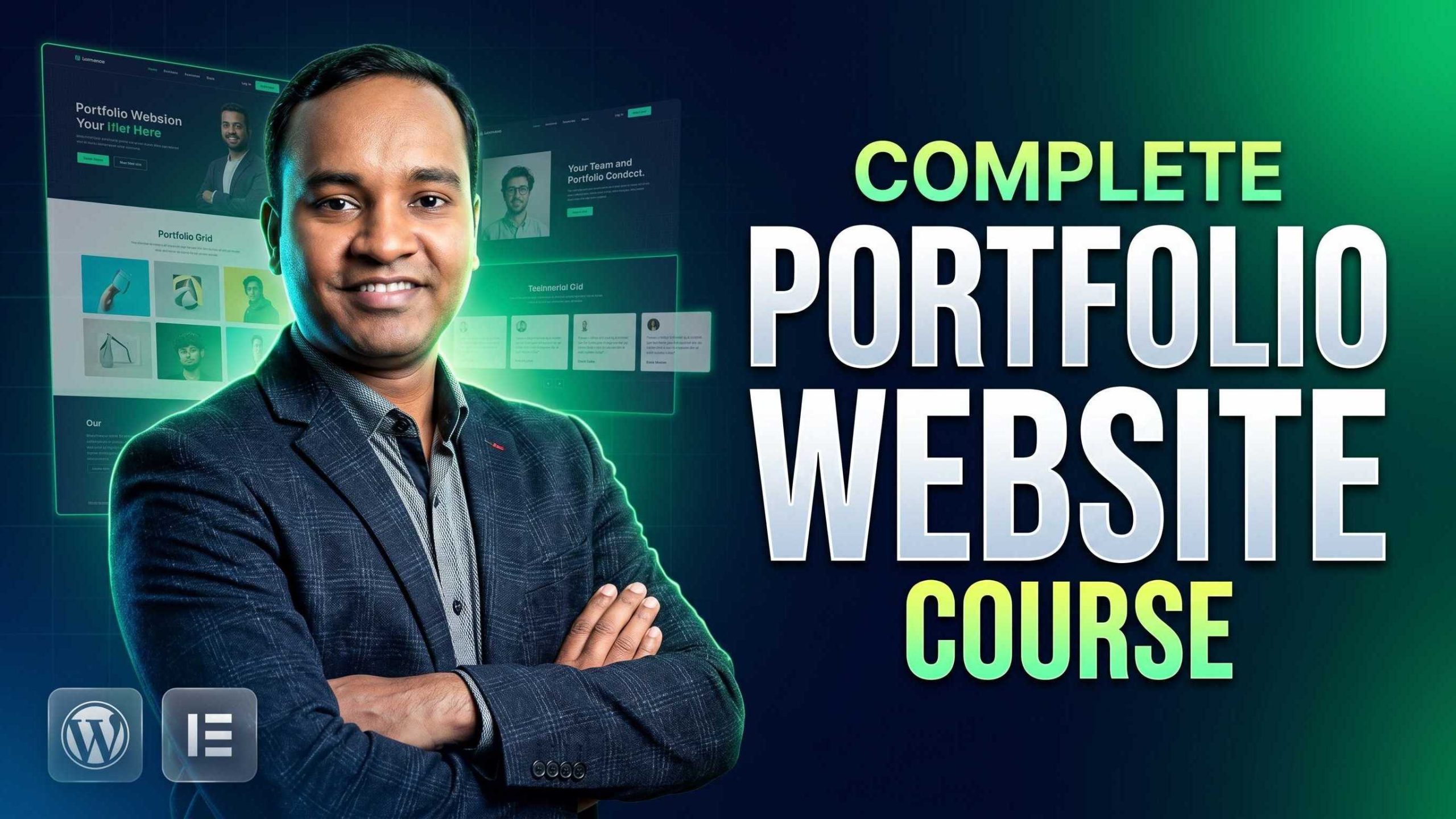 Complete Portfolio Website with WordPress & Elementor (No Coding)